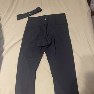 Lululemon Crop Black Athletic Leggings and Headband